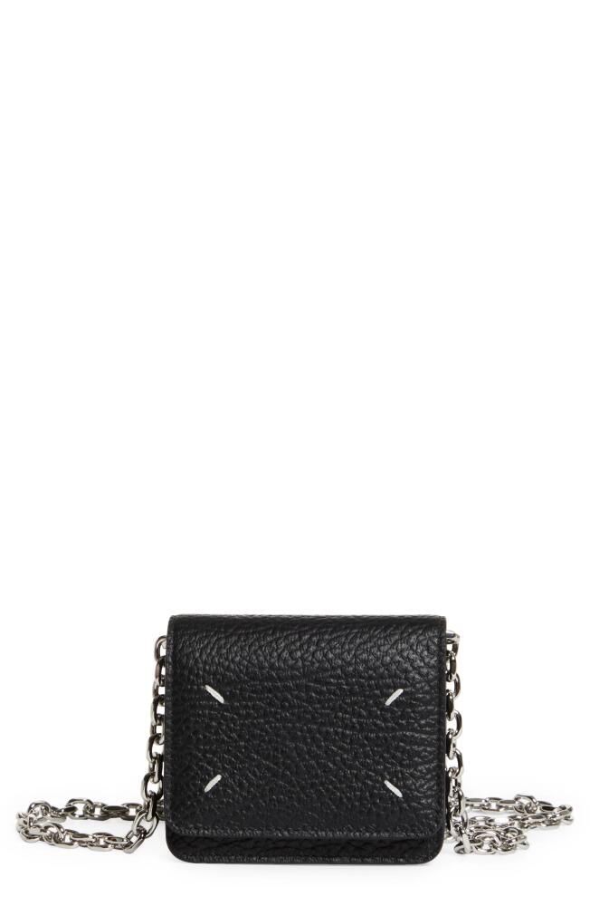 Maison Margiela Small Leather Chain Wallet in Black Cover