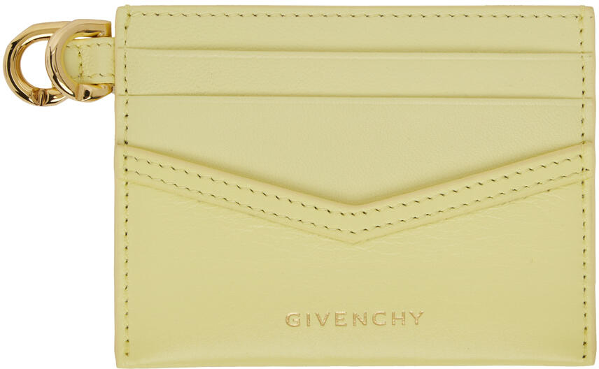 Givenchy Yellow Voyou Leather Card Holder Cover