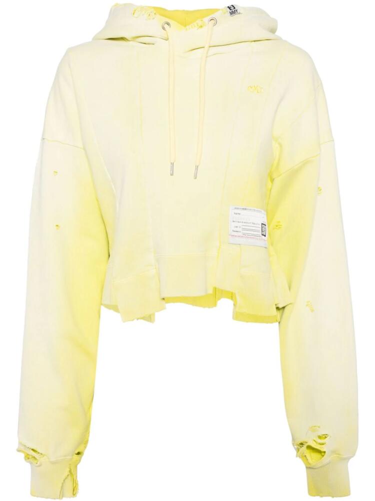 Maison MIHARA YASUHIRO cotton hoodie - Yellow Cover