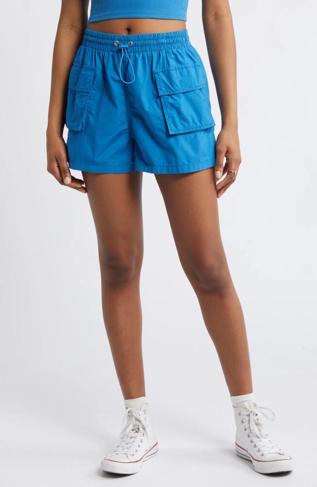 BP. Cotton Poplin Cargo Shorts in Blue Water Cover