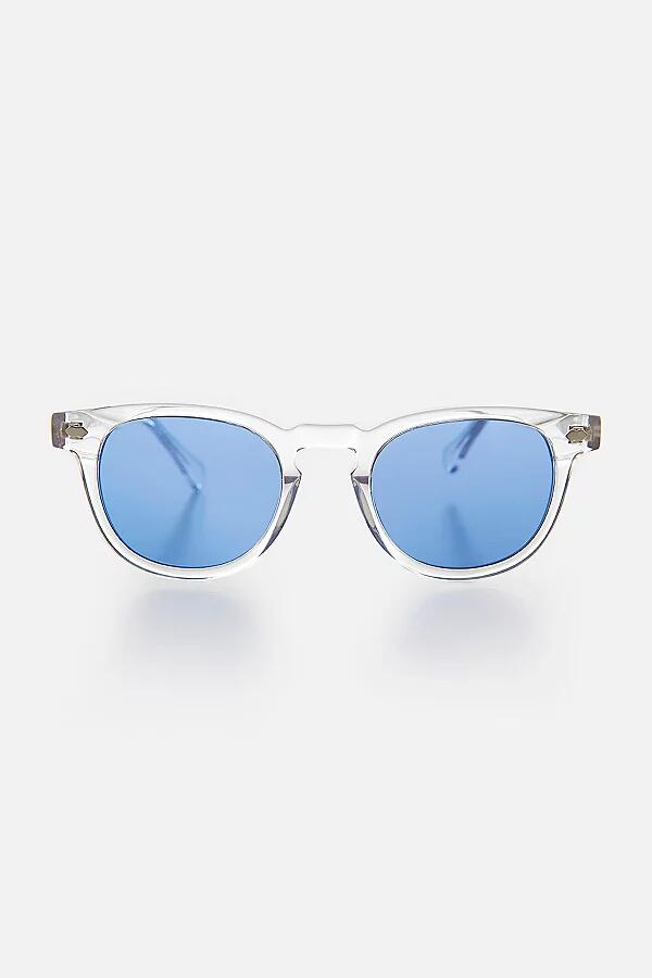 Sunglass Museum Benson Tinted Lens Sunglasses in Clear/Blue Cover