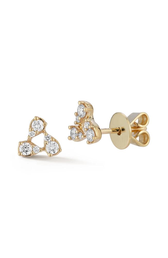 Dana Rebecca Designs Sophia Ryan Diamond Teardrop Cluster Stud Earrings in Yellow Gold Cover