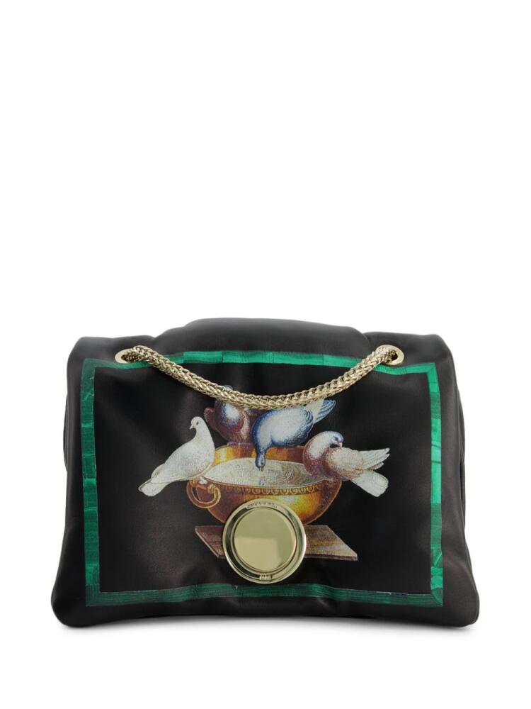 Giambattista Valli Birds Airbag leather shoulder bag - Black Cover