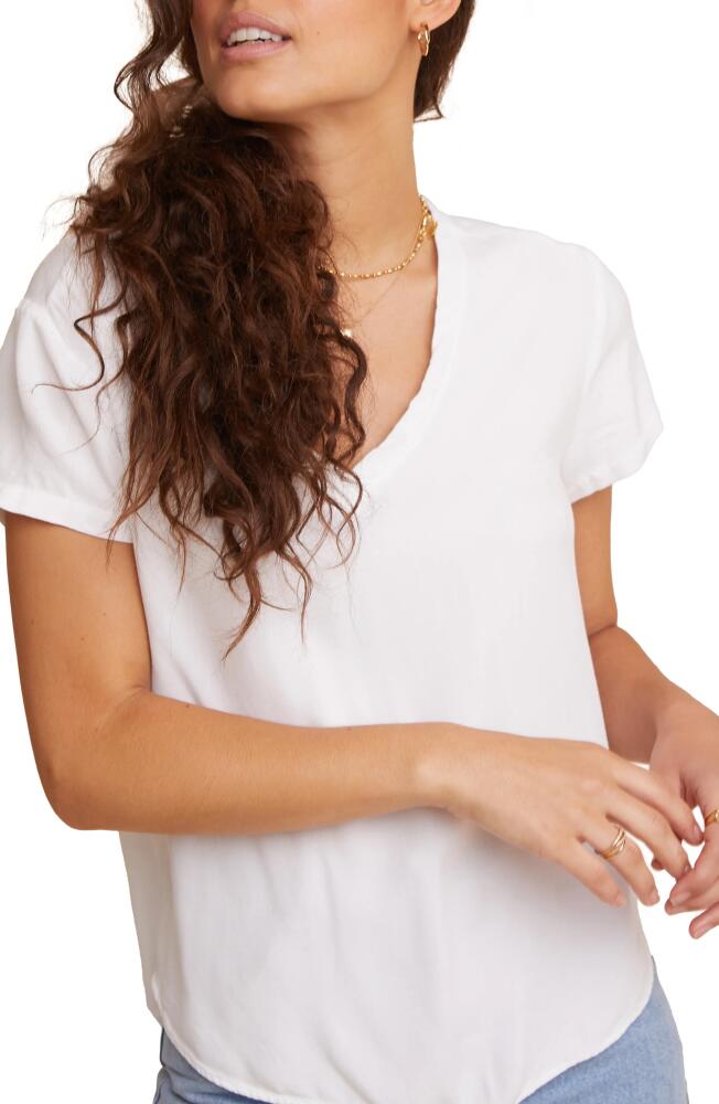 Bella Dahl V-Neck Top in White Cover