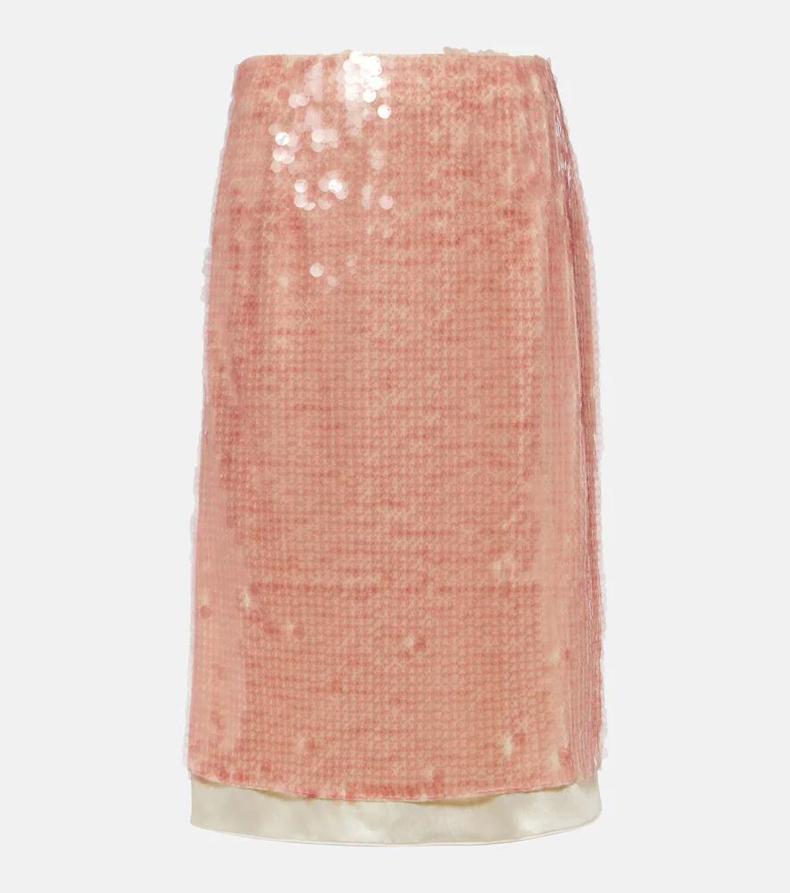 Xu Zhi Sequined organza midi skirt Cover