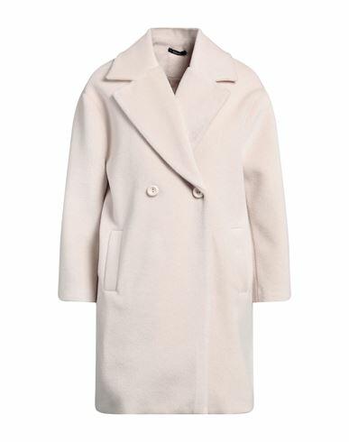 Hanita Woman Coat Beige Polyester, Viscose, Nylon, Elastane Cover