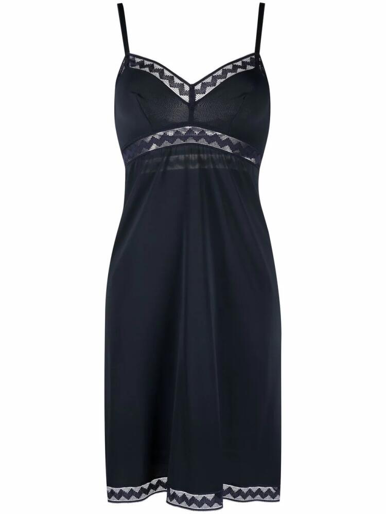 ERES melody zigzag panelled nightdress - Blue Cover