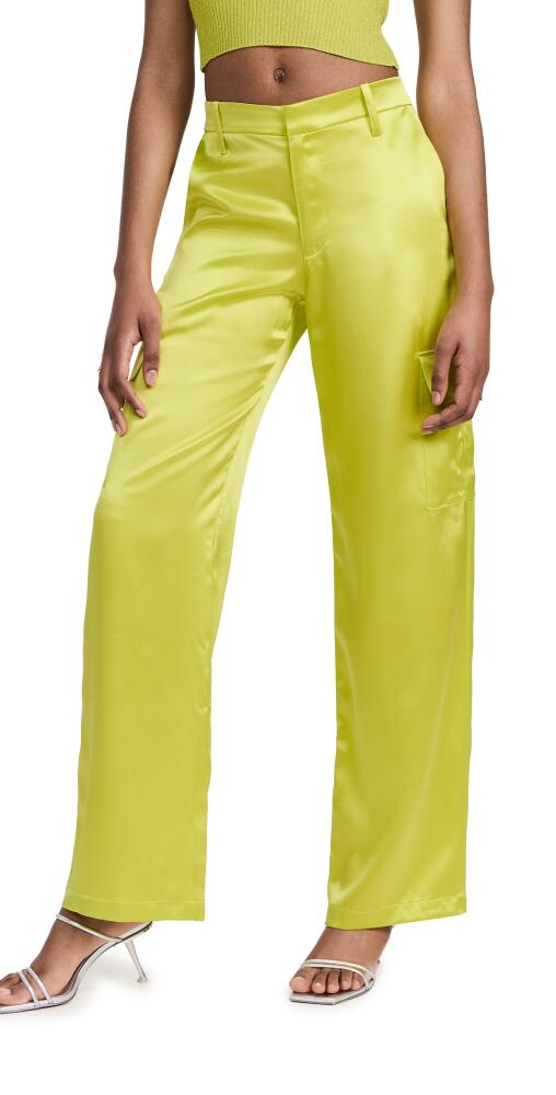 SPRWMN Baggy Low Rise Cargo Pants ELECTRIC CHARTREUSE Cover