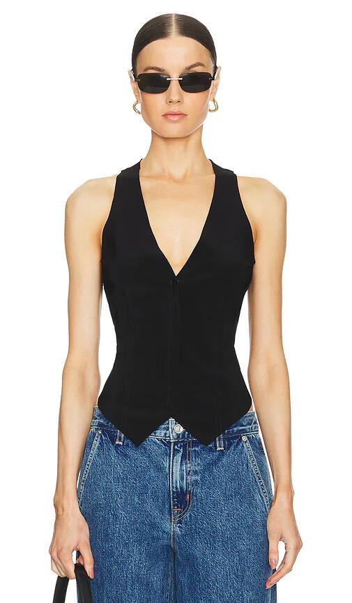 Norma Kamali Simple Vest in Black Cover