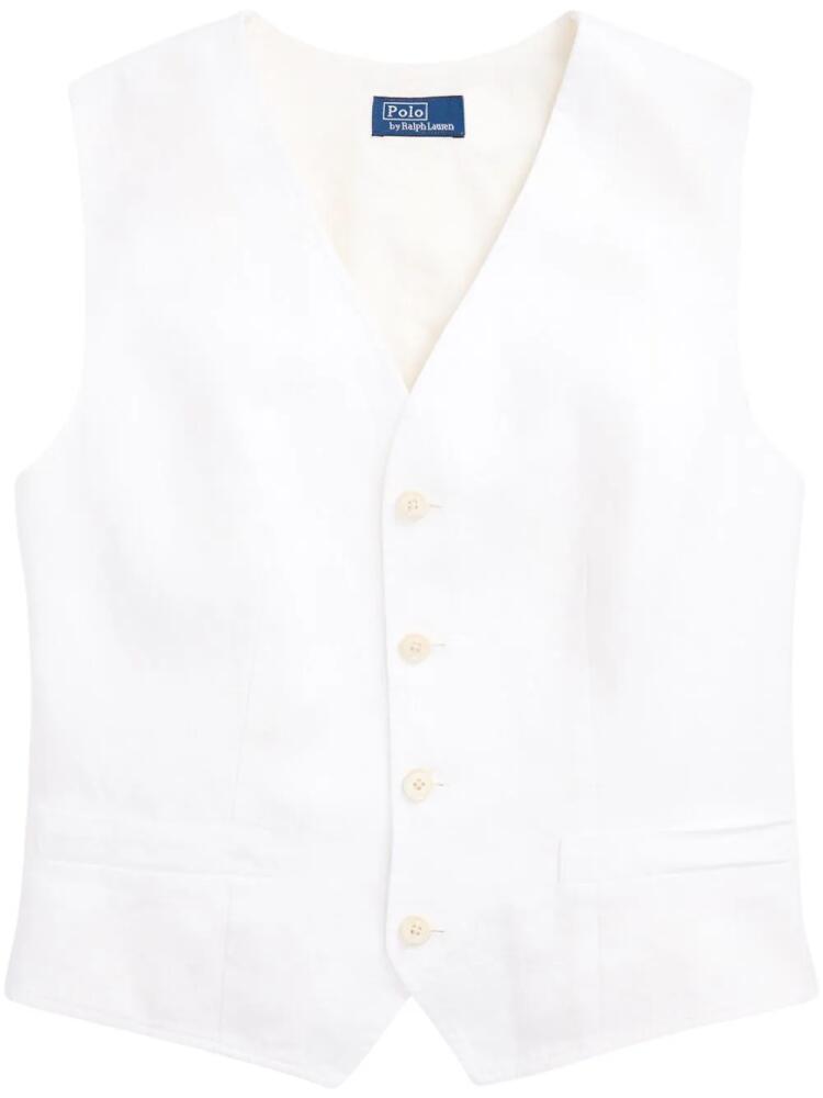 Polo Ralph Lauren Pauline cotton-linen vest - Neutrals Cover