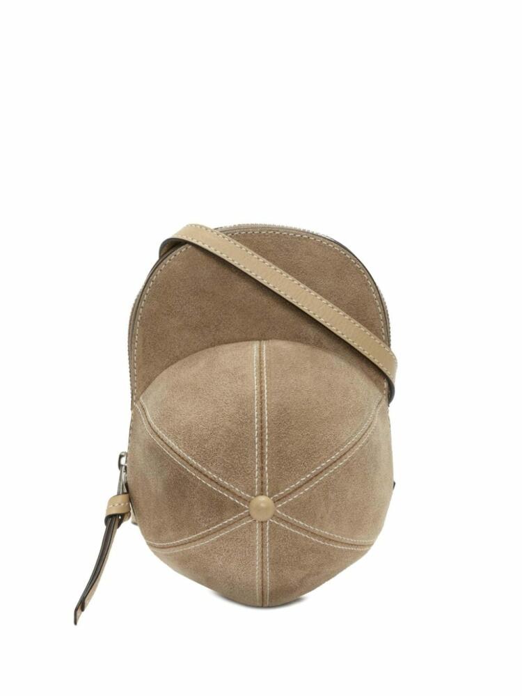 JW Anderson medium Cap suede crossbody bag - Brown Cover