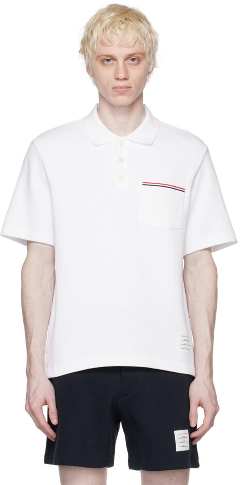 Thom Browne White Patch Polo Cover