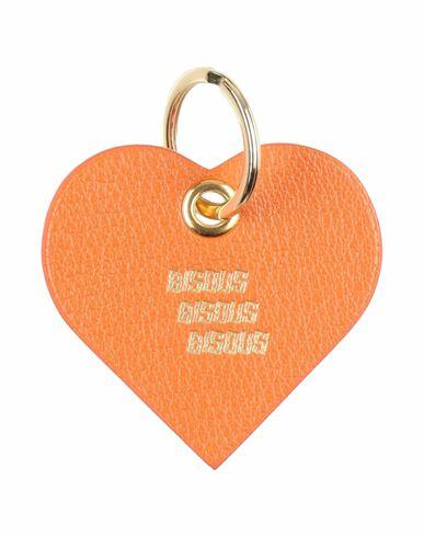 Bisous Woman Key ring Orange Leather Cover