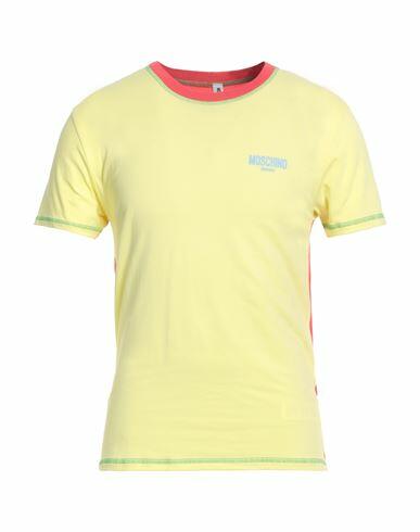 Moschino Man T-shirt Yellow Cotton, Elastane Cover