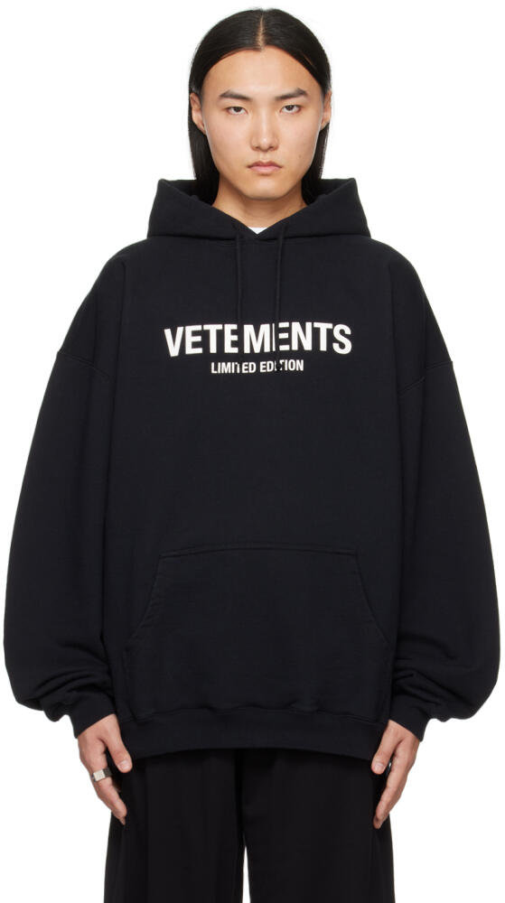 VETEMENTS Black 'Limited Edition' Hoodie Cover