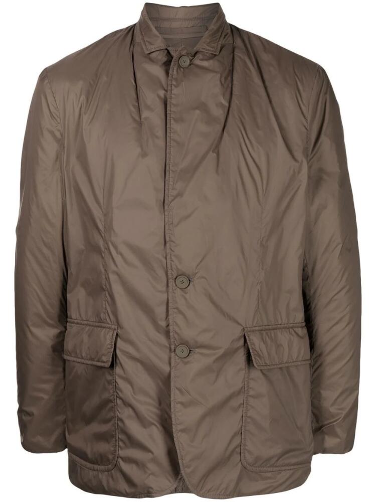 Man On The Boon. padded button-front jacket - Brown Cover