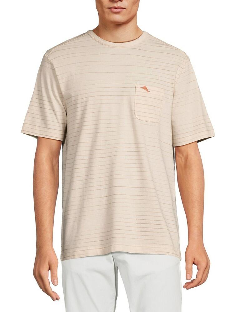 Tommy Bahama Men's Striped Tee - Bleached Sand Cover