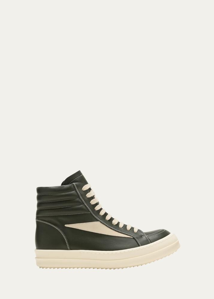 Rick Owens Scarpe Bicolor Leather High-Top Sneakers Cover