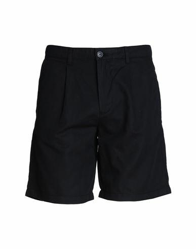 Selected Homme Man Shorts & Bermuda Shorts Black Organic cotton, Linen Cover