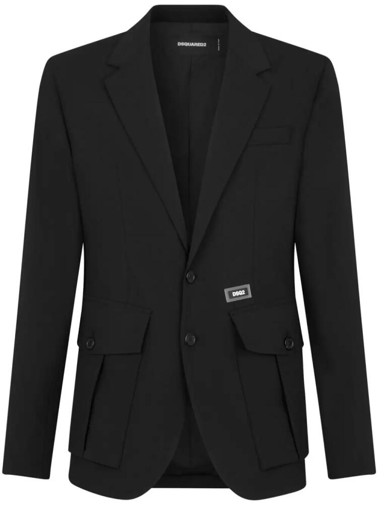 DSQUARED2 flap-pocket single-breasted blazer - Black Cover