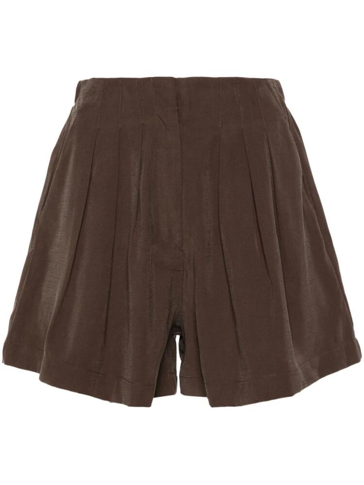 Sabina Musayev twill-weave shorts - Brown Cover