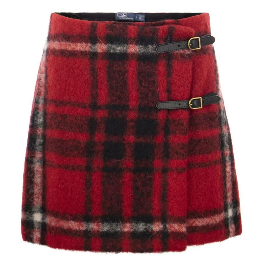 Polo Ralph Lauren Plaid-Check High-Waist Mini Skirt Cover