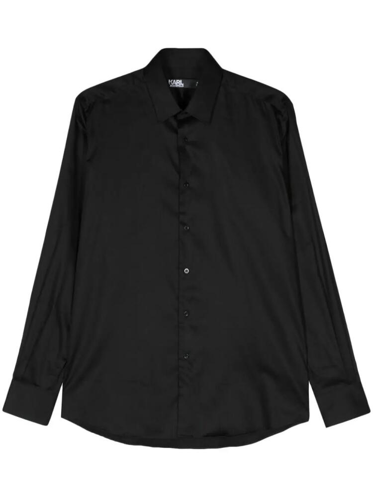 Karl Lagerfeld classic-collar poplin shirt - Black Cover