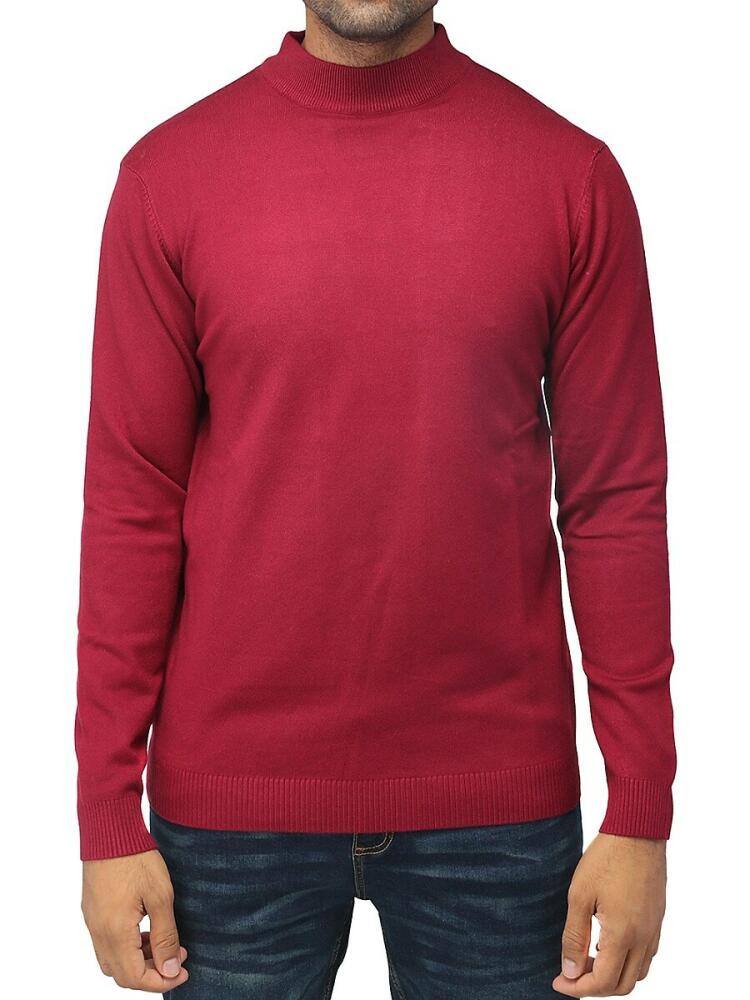 X Ray Men's Solid Mockneck Sweater - Red Cover