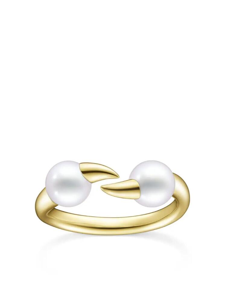 TASAKI 18kt yellow gold Collection Line Danger Fang pearl ring Cover