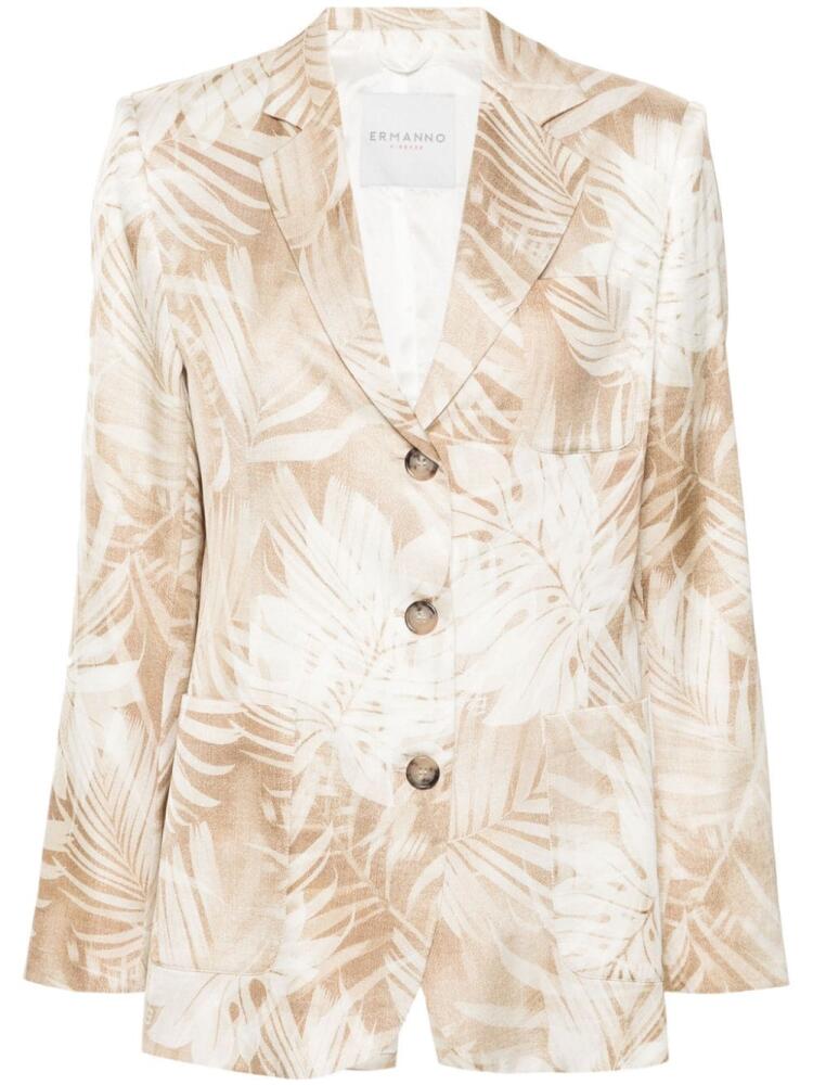 ERMANNO FIRENZE forest-print blazer - Neutrals Cover