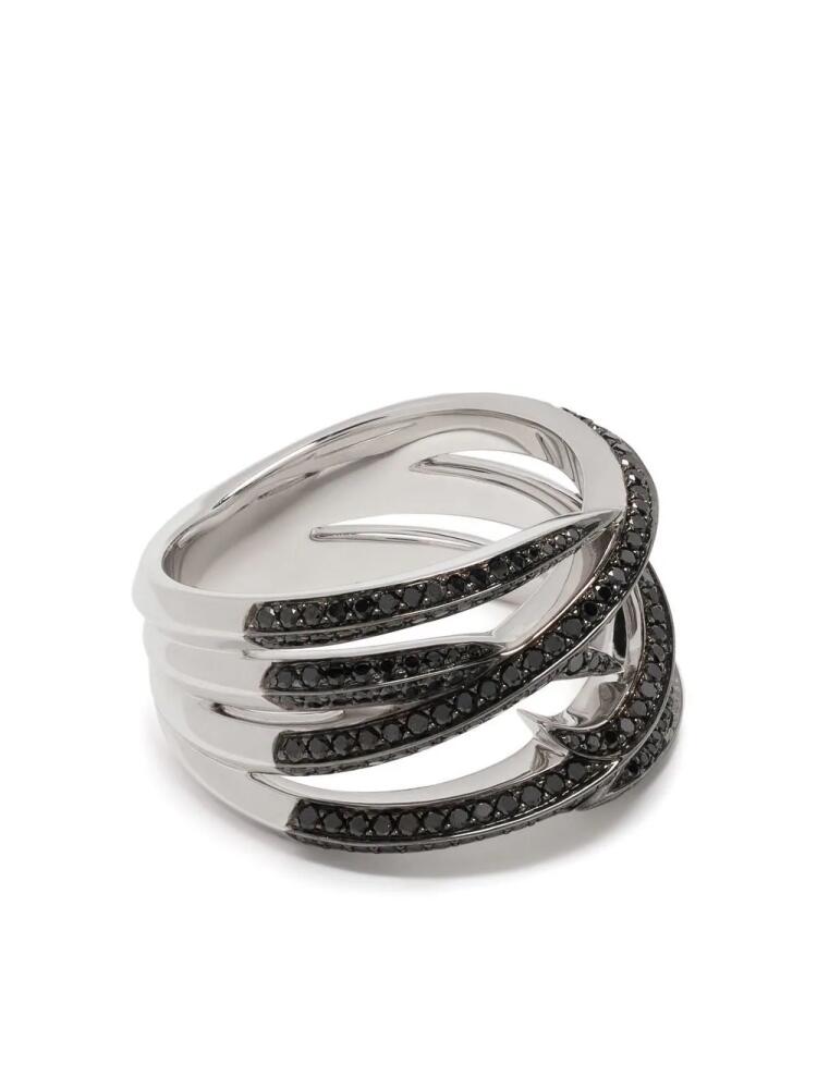 Stephen Webster 18kt white gold Thorn Embrace wrap diamond ring - Black Cover