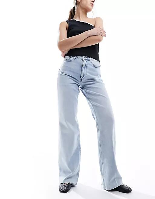 & Other Stories high rise straight leg jeans in soft true Blue wash Cover