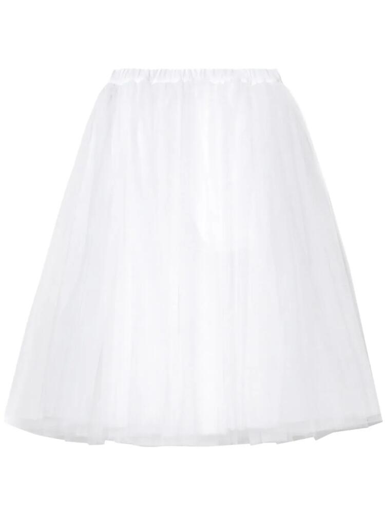 Black Comme Des Garçons tutu high-waisted midi skirt - White Cover