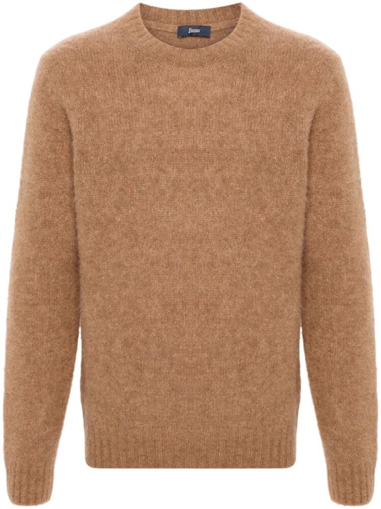 Herno logo-plaque sweater - Brown Cover