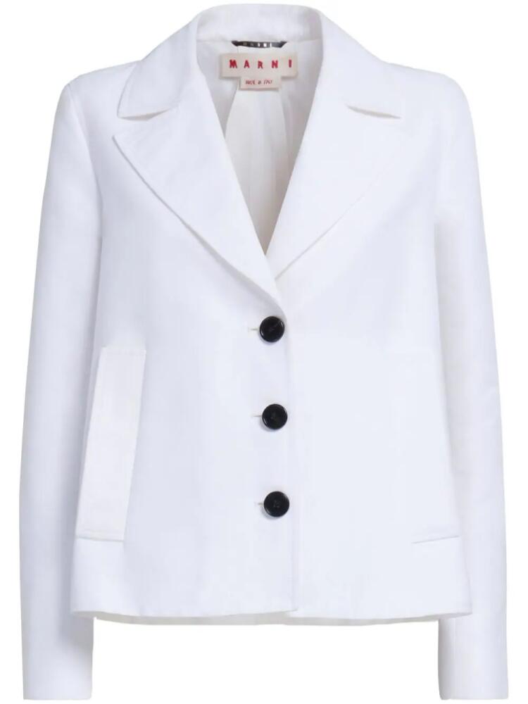 Marni single-breasted cotton blazer - White Cover