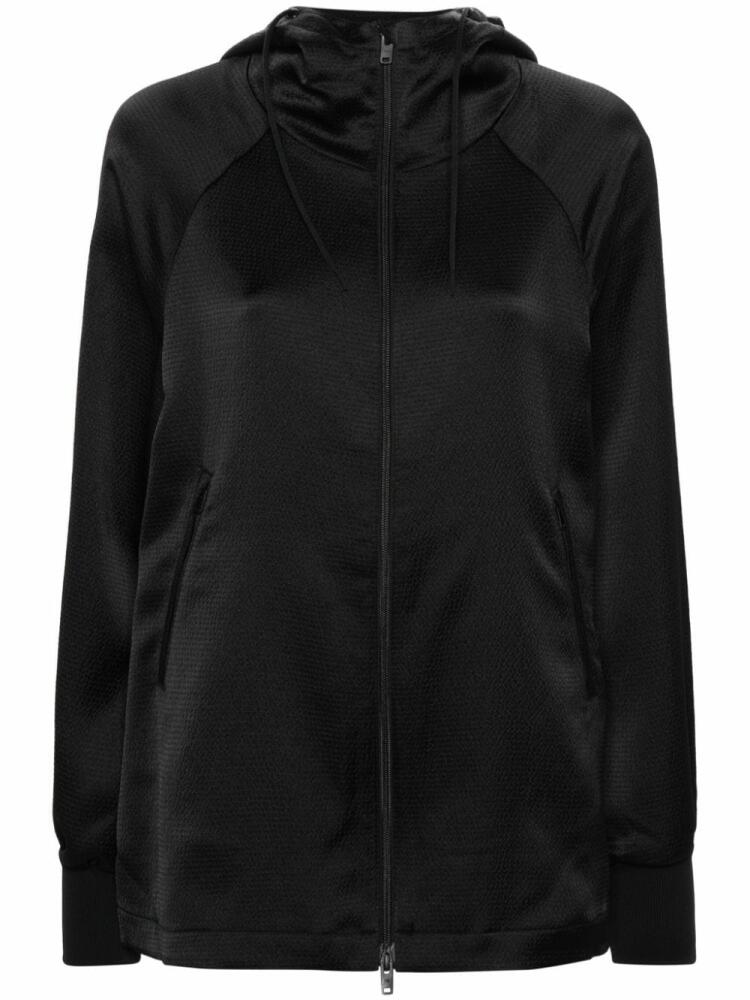 Y-3 textured zipped hoodie - Black Cover