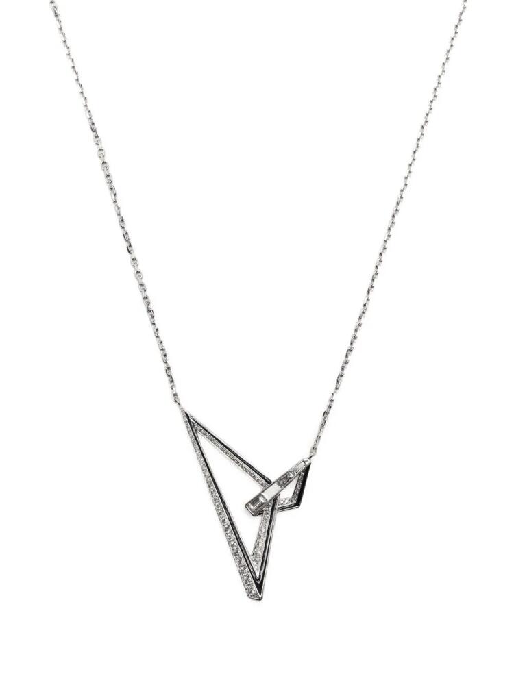 Stephen Webster 18kt white gold Vertigo Obtuse diamond pendant necklace - Silver Cover