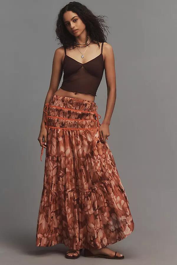 By Anthropologie Sheer Volume Maxi Skirt Cover