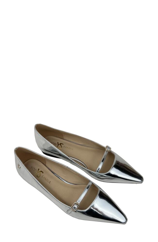 Yosi Samra Victoria Mary Jane Flat in Silver Cover