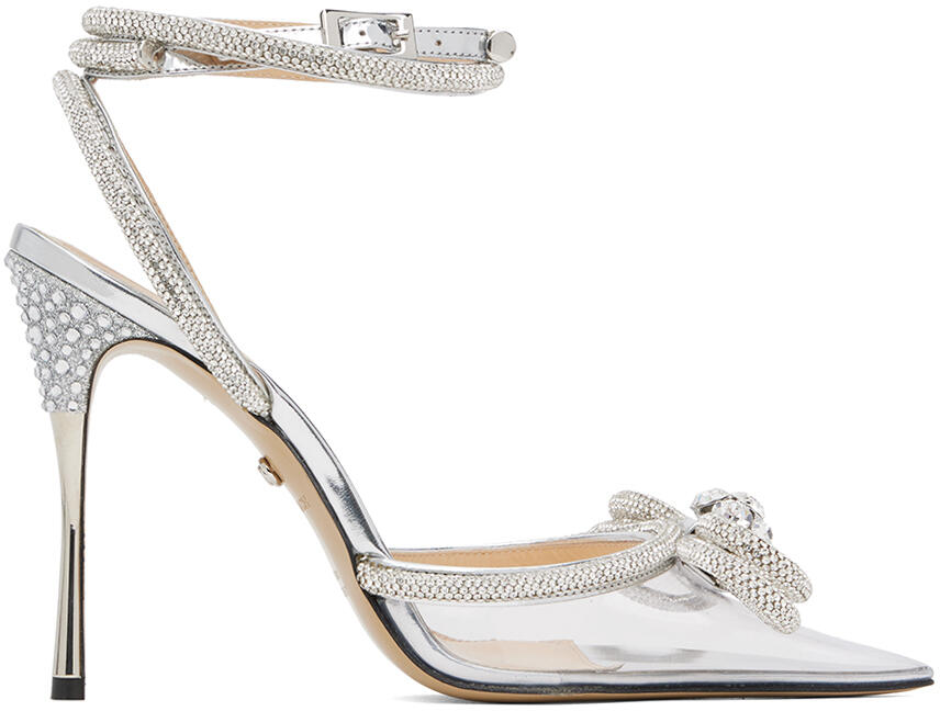 MACH & MACH Silver Double Bow Heels Cover