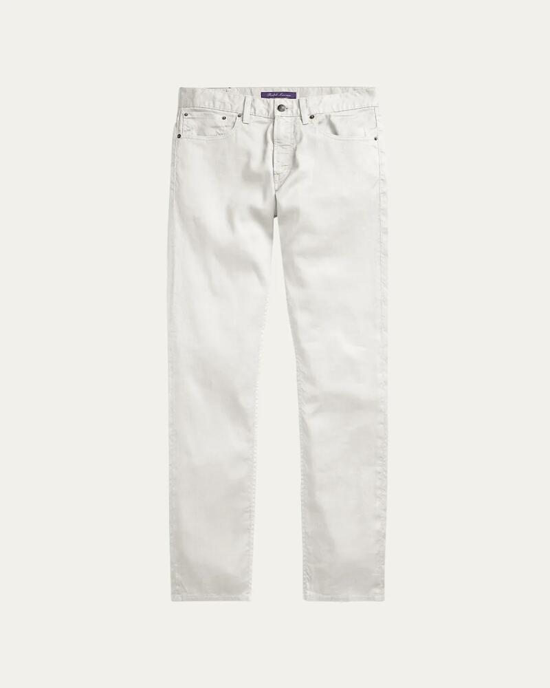 Ralph Lauren Purple Label Men's Slim Fit Linen-Cotton Stretch Jeans Cover