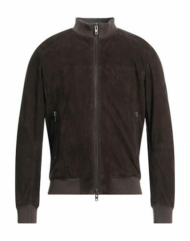 Sword 6.6.44 Man Jacket Dark brown Soft Leather, Polyester Cover