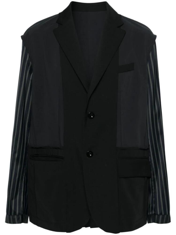 sacai inside-out panelled blazer - Black Cover