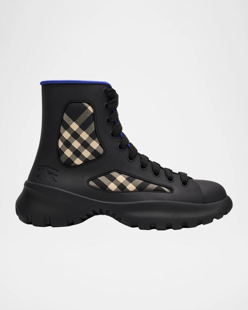 Burberry Men's Boulder Rubber Lace-Up Boots Cover