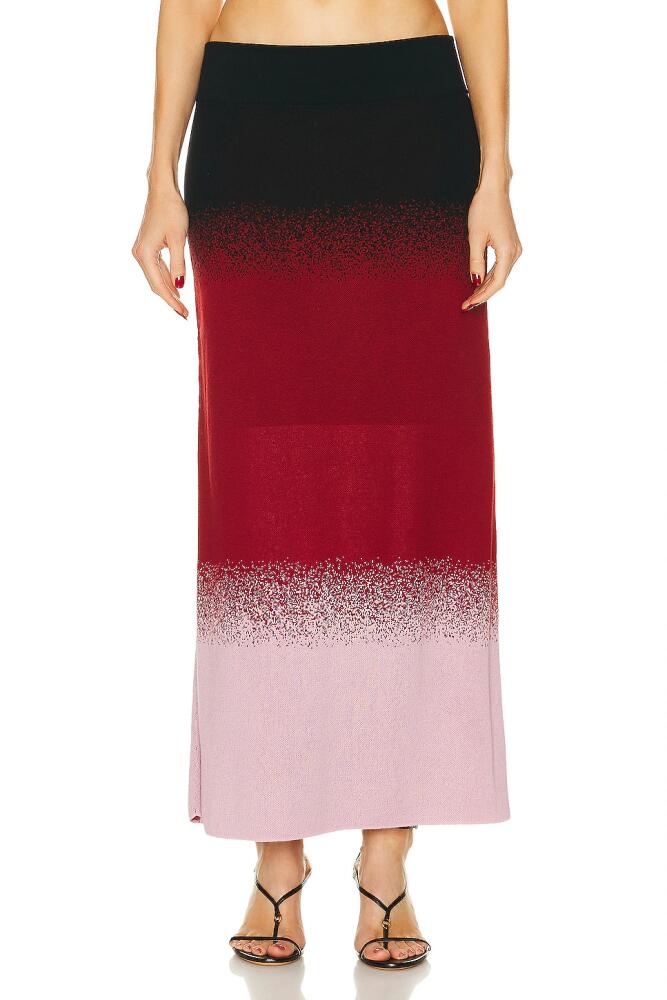 Johanna Ortiz Color Scapes Midi Skirt in Burgundy Cover