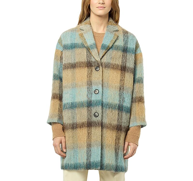 Gerard Darel Leonille Plaid Coat Cover