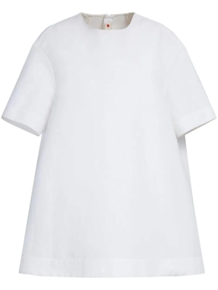 Marni short-sleeve cotton minidress - White Cover