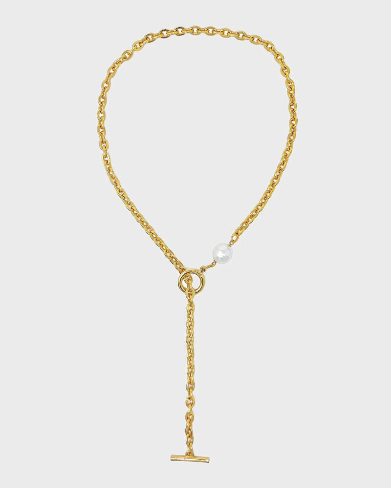 Ben-Amun Chain Necklace with Pearly Glass Cover