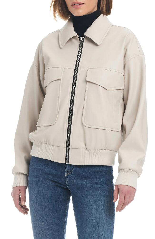 Sanctuary Faux Leather Aviator Jacket in Ivory Cover