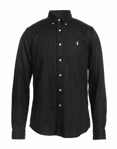 Polo Ralph Lauren Man Shirt Black Linen Cover